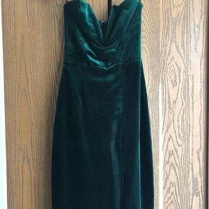 Windsor emerald green velvet dress